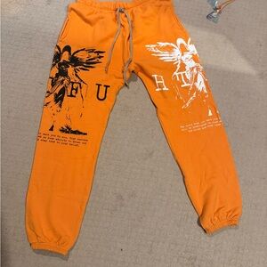 Orange Graphic Sweatpants